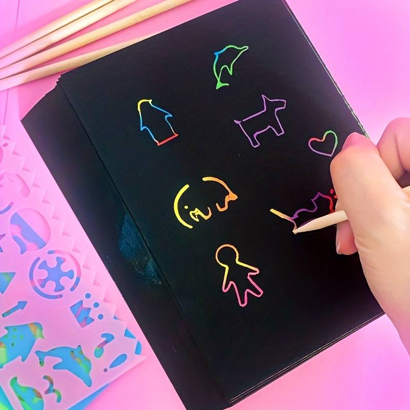 Scratch Paper Art For Kids - Magic Rainbow Scratch Paper Off Set Scratch  Crafts Arts Supplies Kits Pads Sheets Boards For Party Games Easter  Christmas Birthday Gift - Temu United Arab Emirates